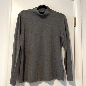 Grey Melange Mock Turtleneck top size 12